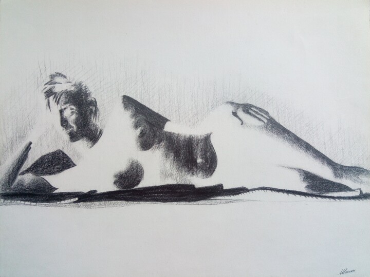 Dessin intitulée "ANTONELLA" par Cardoso Manu, Œuvre d'art originale, Graphite