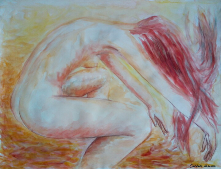 Peinture intitulée "NATURAL DANCE" par Cardoso Manu, Œuvre d'art originale, Aquarelle