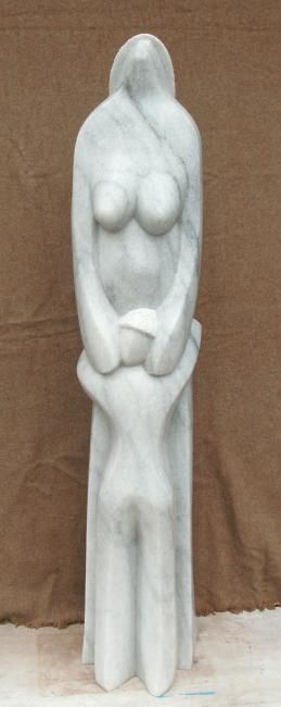 Sculptuur getiteld "Maternité" door Stephane Carel, Origineel Kunstwerk