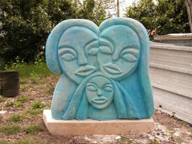 Sculpture intitulée "la Famille" par Stephane Carel, Œuvre d'art originale