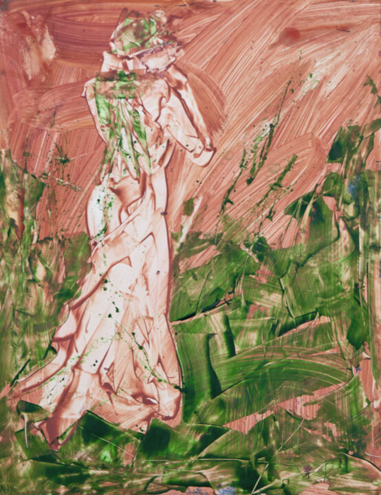 Peinture intitulée "Country Woman" par Caren Keyser, Œuvre d'art originale, Acrylique