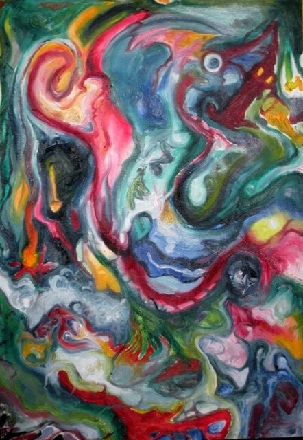 Painting titled "Birth of a love fet…" by Cari Smith, Original Artwork