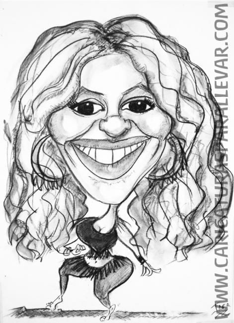 Drawing titled "Caricatura de Shaki…" by Caricaturas Para Llevar, Original Artwork