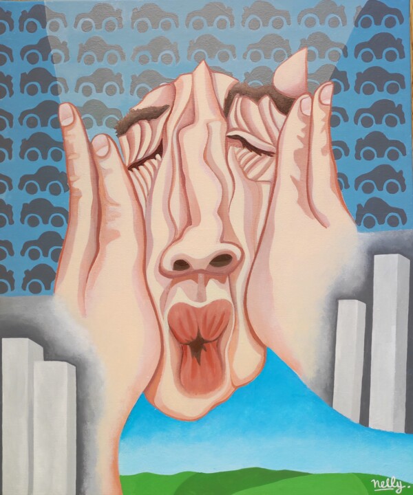 Peinture intitulée "Fait de consumation" par Carine Capelle (Nelly), Œuvre d'art originale, Acrylique Monté sur Châssis en b…