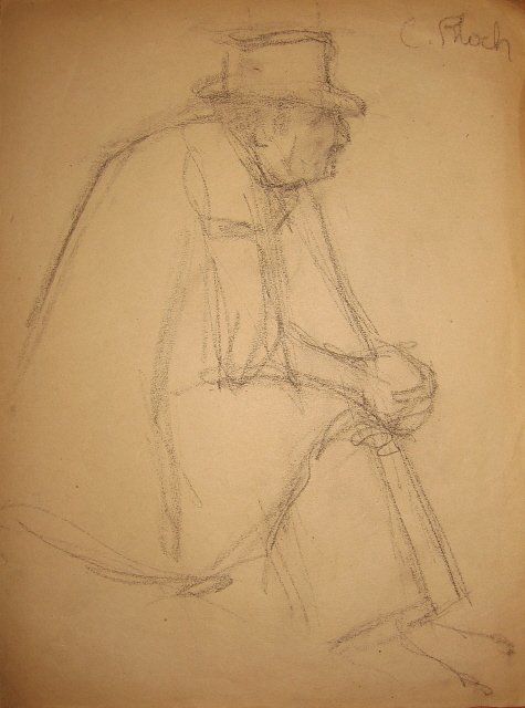 Dessin intitulée "C.Bloch.jpg" par Carl Heinrich Bloch, Œuvre d'art originale, Autre