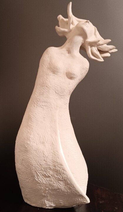 Sculpture intitulée "Colpo di vento" par Carla Ballarini, Œuvre d'art originale, Terre cuite