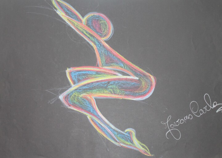 Drawing titled "corpo in movimento 2" by Carla Favoino, Original Artwork, Pastel