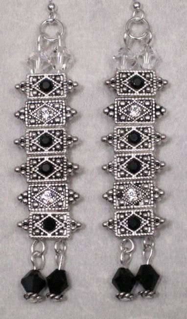 Design intitulée "Art Deco Earrings" par Carla J Connelly, Œuvre d'art originale, Autre