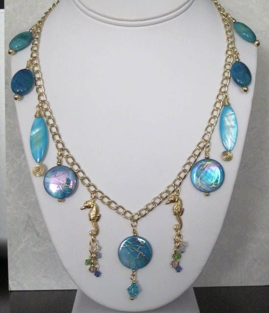 Design titled "By the Sea Necklace" by Carla J Connelly, Original Artwork