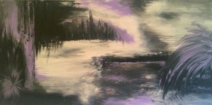 Pintura titulada "Passeio no lago" por Carla Ramalho, Obra de arte original, Acrílico
