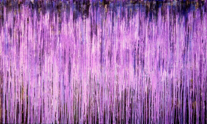 Pintura titulada "Black Lavender Blue…" por Carla Sá Fernandes, Obra de arte original, Oleo Montado en Bastidor de camilla d…