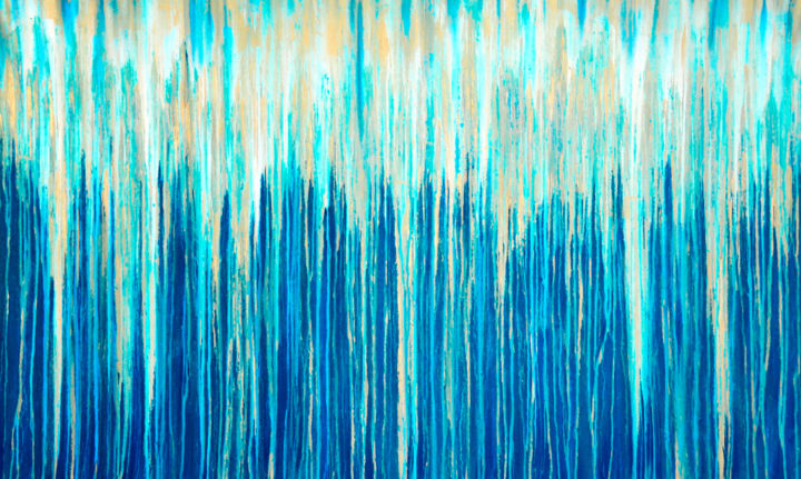 Pittura intitolato "A Crush on Blue (#7)" da Carla Sá Fernandes, Opera d'arte originale, Acrilico