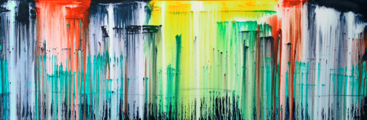 Painting titled "A Crush on Color (#…" by Carla Sá Fernandes, Original Artwork, Acrylic Mounted on Wood Stretcher frame