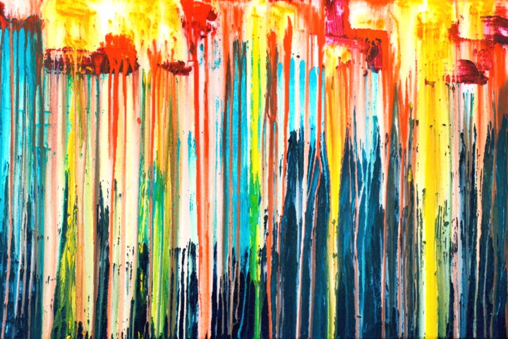 Peinture intitulée "A Crush on Color (#…" par Carla Sá Fernandes, Œuvre d'art originale, Acrylique Monté sur Châssis en bois