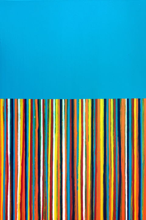 Painting titled "A Crush on Color (#…" by Carla Sá Fernandes, Original Artwork, Acrylic Mounted on Wood Stretcher frame