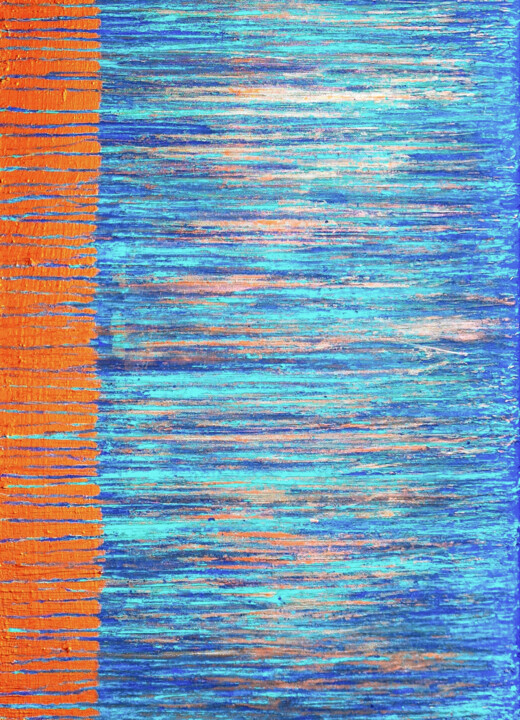 Peinture intitulée "A Crush on Blue (#2…" par Carla Sá Fernandes, Œuvre d'art originale, Acrylique Monté sur Châssis en bois