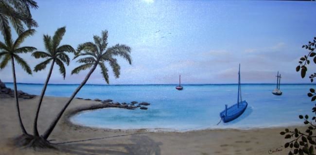 Painting titled "Vacances" by Carlau, Original Artwork