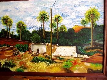 Painting titled "casa en ruina" by Carlos Manuel Mena Soiza, Original Artwork