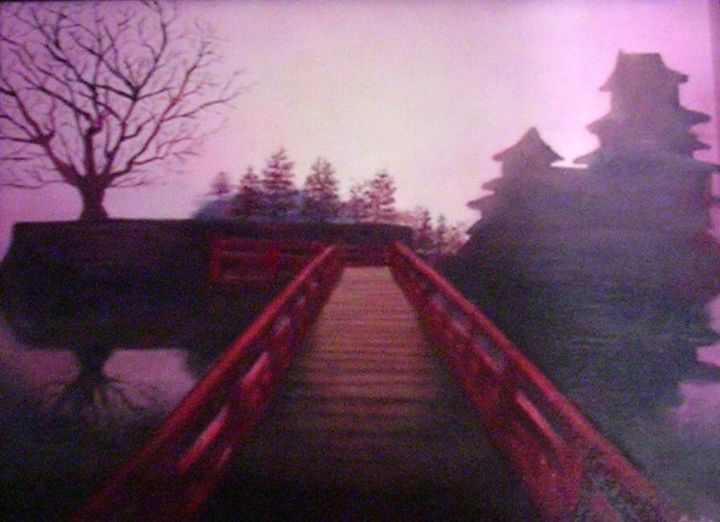Peinture intitulée "Matsumoto Castle" par Carlie Buehl, Œuvre d'art originale