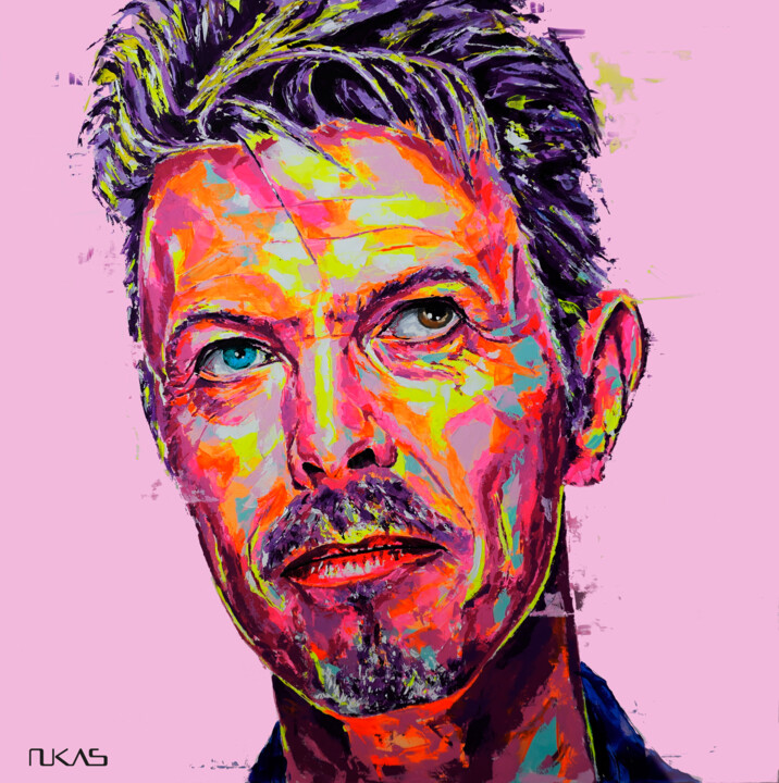 Arte digital titulada "Bowie II" por Carlo Bzdok, Obra de arte original, Acrílico