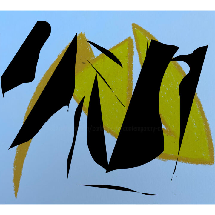 Collages intitulée "Crawling Bee" par Carlo Maala, Œuvre d'art originale, Collages