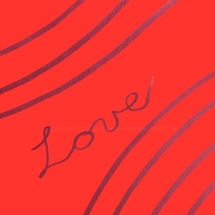 Arts numériques intitulée "Love 2" par Carlo Maala, Œuvre d'art originale, Travail numérique 2D