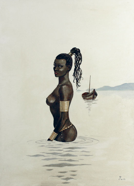 Pintura titulada "Regina d'Africa" por Carlo R. Pisano, Obra de arte original, Oleo