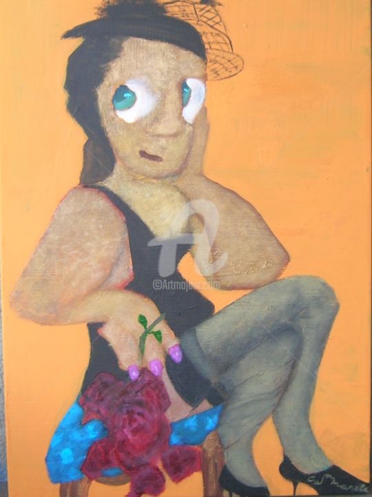 Pittura intitolato "la-vedova-consolabi…" da Cammarota, Opera d'arte originale,