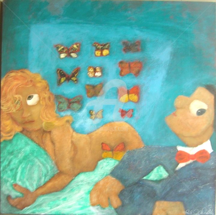 Pittura intitolato "il collezionista di…" da Cammarota, Opera d'arte originale, Acrilico