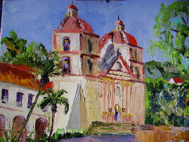 Painting titled "Mission in S.Barbara" by Carlo Gislimberti, Original Art, Oil