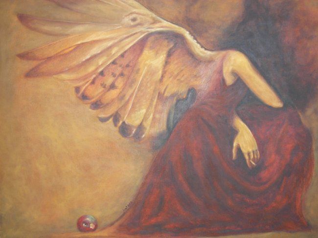 Painting titled "Heaven and Hell" by Carlo Juntado, Original Art,