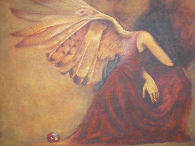 Painting titled "Heaven and Hell" by Carlo Juntado, Original Artwork