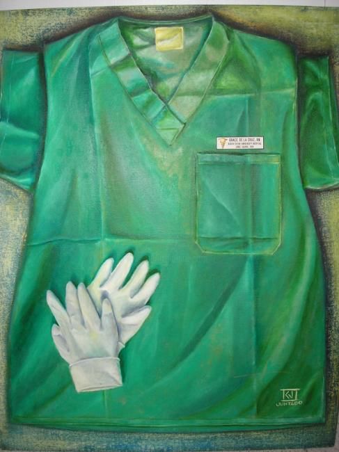 Painting titled "Empty Hands" by Carlo Juntado, Original Artwork