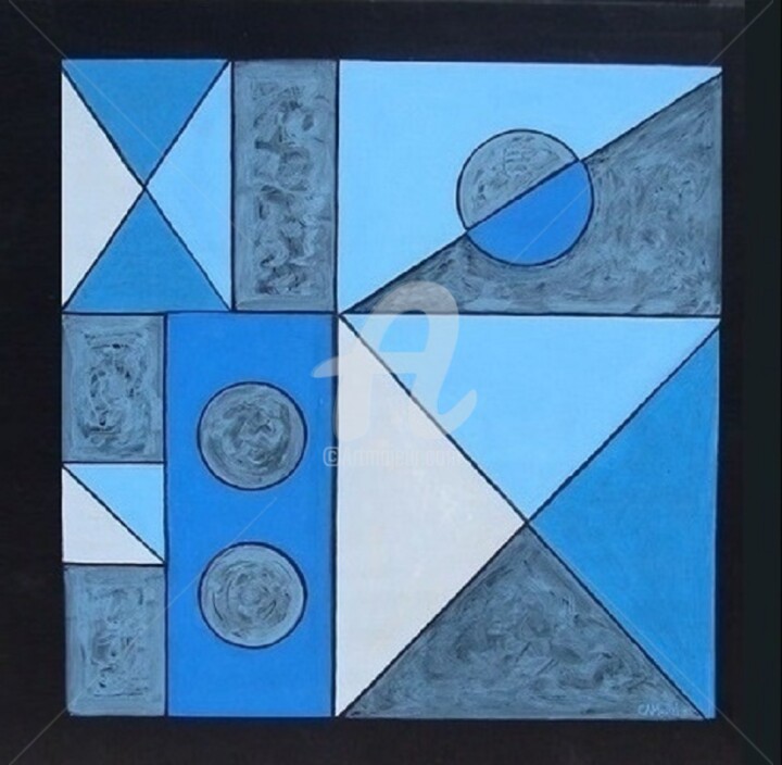 Malarstwo zatytułowany „Estrellas Azules” autorstwa Carlos Álvarez Maciel, Oryginalna praca, Akryl