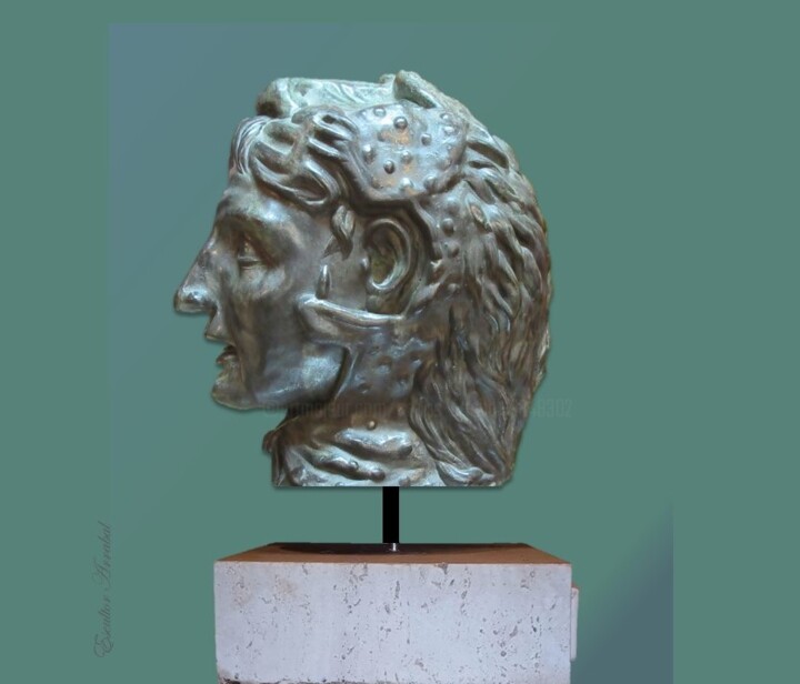 Sculpture titled "Alejandro Magno" by Carlos Arrabal, Original Artwork, Bronze