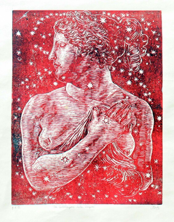 Incisioni, stampe intitolato ""La Costellazione d…" da Carlos Atoche, Opera d'arte originale, Monotipo