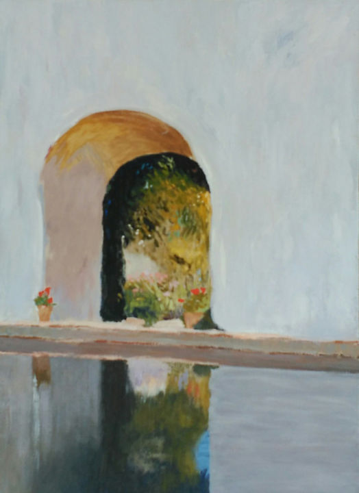 Pintura titulada "la-alberca-del-alca…" por Carlos Ds, Obra de arte original,