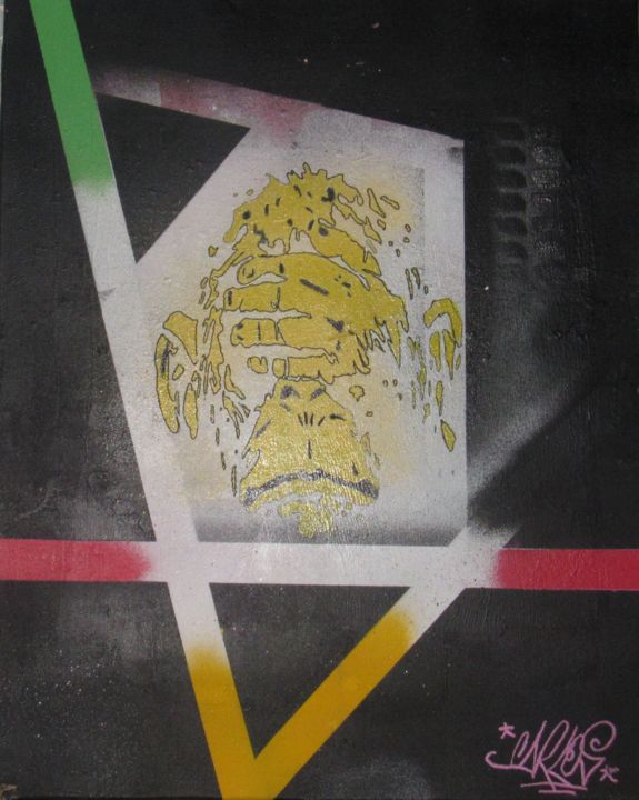 Pintura intitulada "macaco sábio¹" por Carlos Guilherme Lima, Obras de arte originais