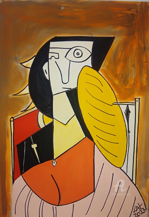 Peinture intitulée "Lady 23" par Carlos Montserrat, Œuvre d'art originale, Acrylique