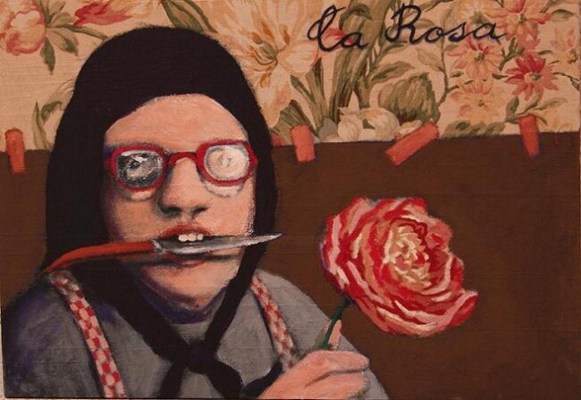 Pintura titulada "La Rosa" por Carlos Nadal, Obra de arte original, Oleo