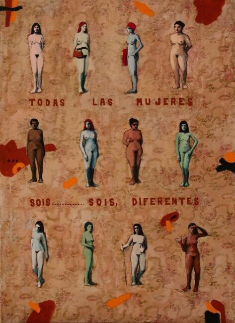 Pintura titulada "Todas las mujeres s…" por Carlos Nadal, Obra de arte original, Oleo