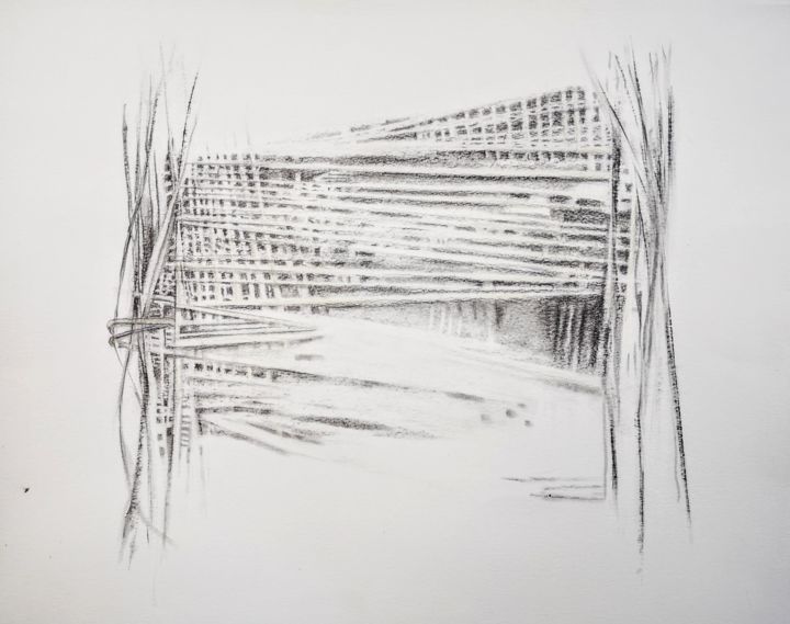 Dibujo titulada "Oculto 4" por Carlos Sánchez Maydana, Obra de arte original, Grafito