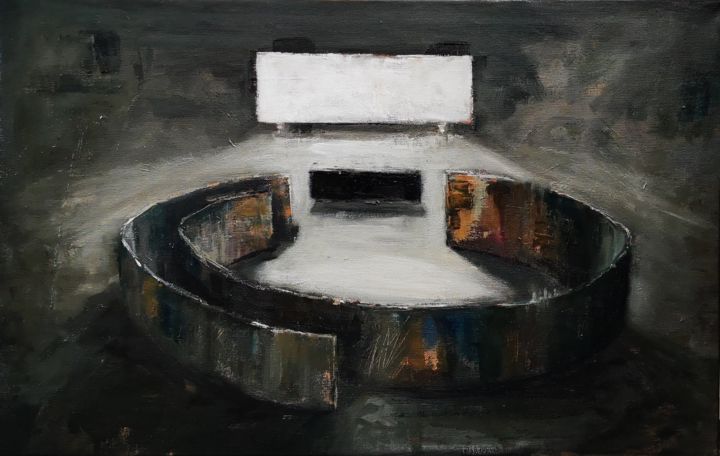Peinture intitulée "Altered show" par Carlos Sánchez Maydana, Œuvre d'art originale, Huile