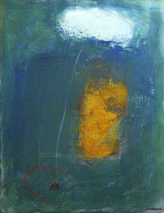 Schilderij getiteld "s/título 04/2002" door Carlos Yasoshima, Origineel Kunstwerk, Acryl