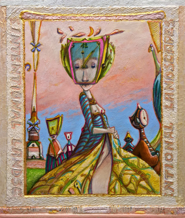 Painting titled "INTENTIONAL LANDSCA…" by Carlo Salomoni, Original Artwork, Acrylic Mounted on Wood Panel