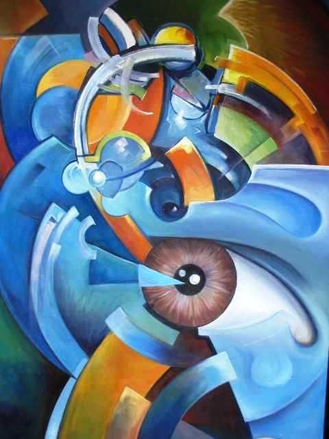 Painting titled "VIGILANTE" by Carlos Calderon, Original Artwork