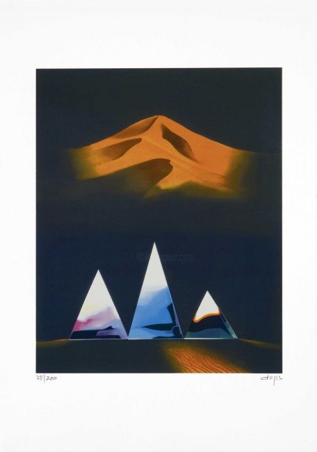 Картина под названием "Three Pyramids" - Carlos Dugos, Подлинное произведение искусства