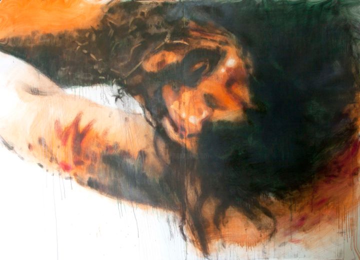 Painting titled "Amar es resucitar" by Carlos Ernesto Garcia Garcia, Original Artwork