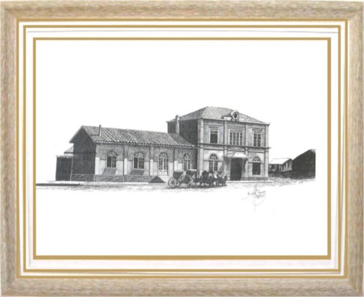 Drawing titled ""ESTAÇÃO FÉRREA DE…" by Carlos Fonttes, Original Artwork