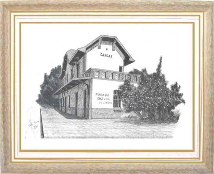 Drawing titled ""ESTAÇÃO FÉRREA DE…" by Carlos Fonttes, Original Artwork